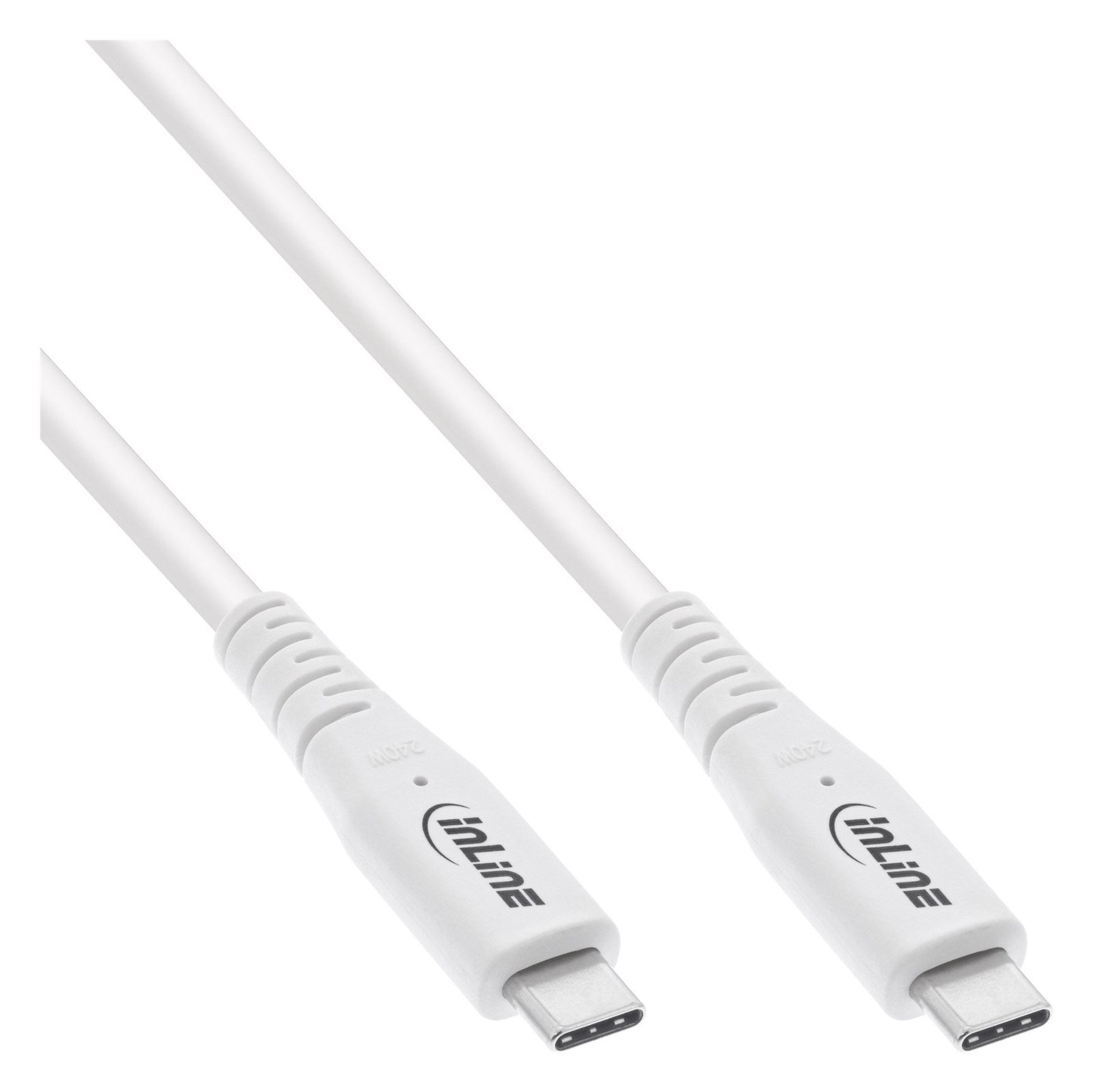 InLine USB4 Kabel - USB-C Stecker/Stecker - PD 240W - 8K60Hz - TPE - weiß - 2m von LumaTech