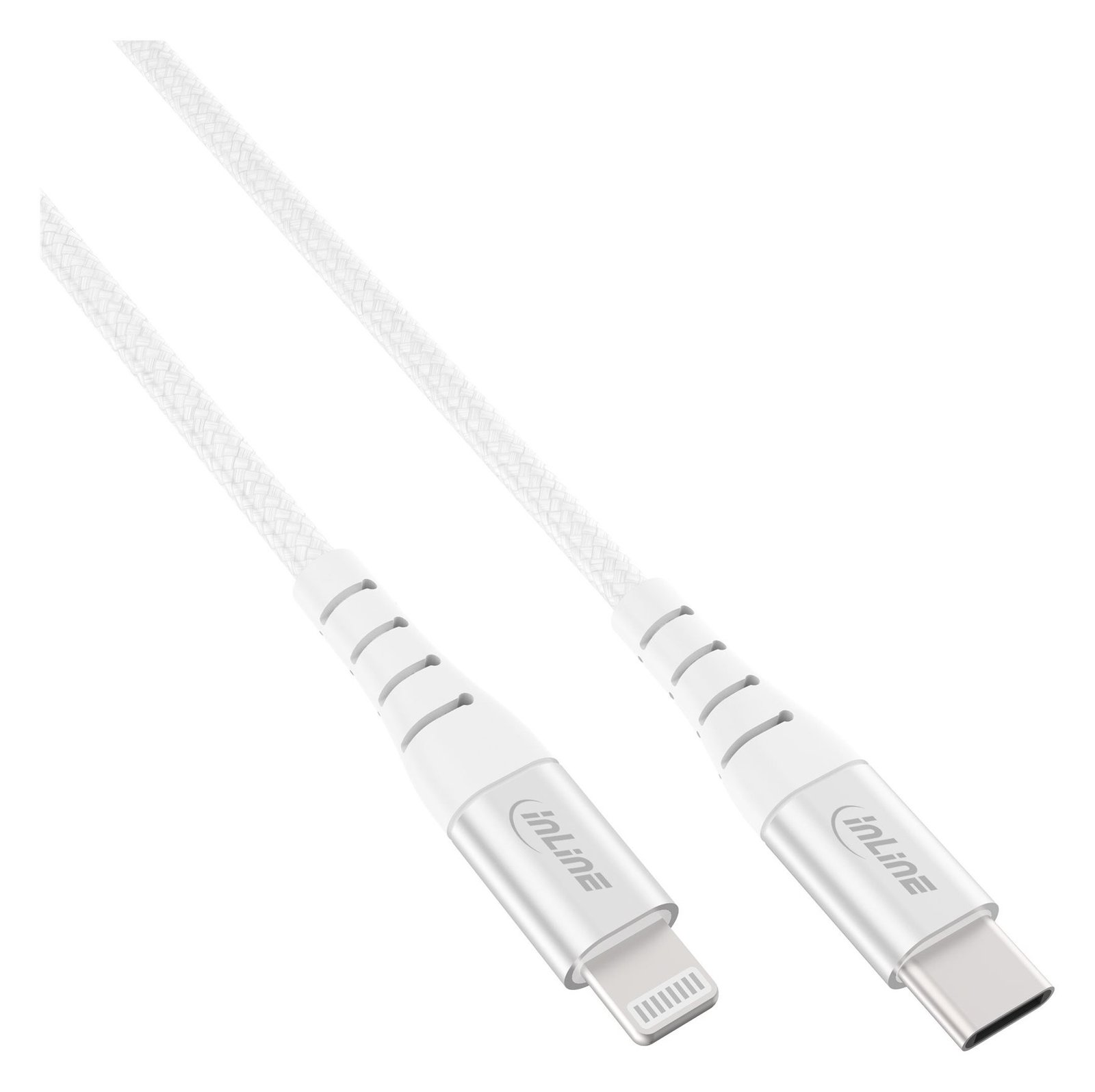 InLine USB-C Lightning Kabel - für iPad - iPhone - iPod - silber/Alu - 2m MFi von LumaTech