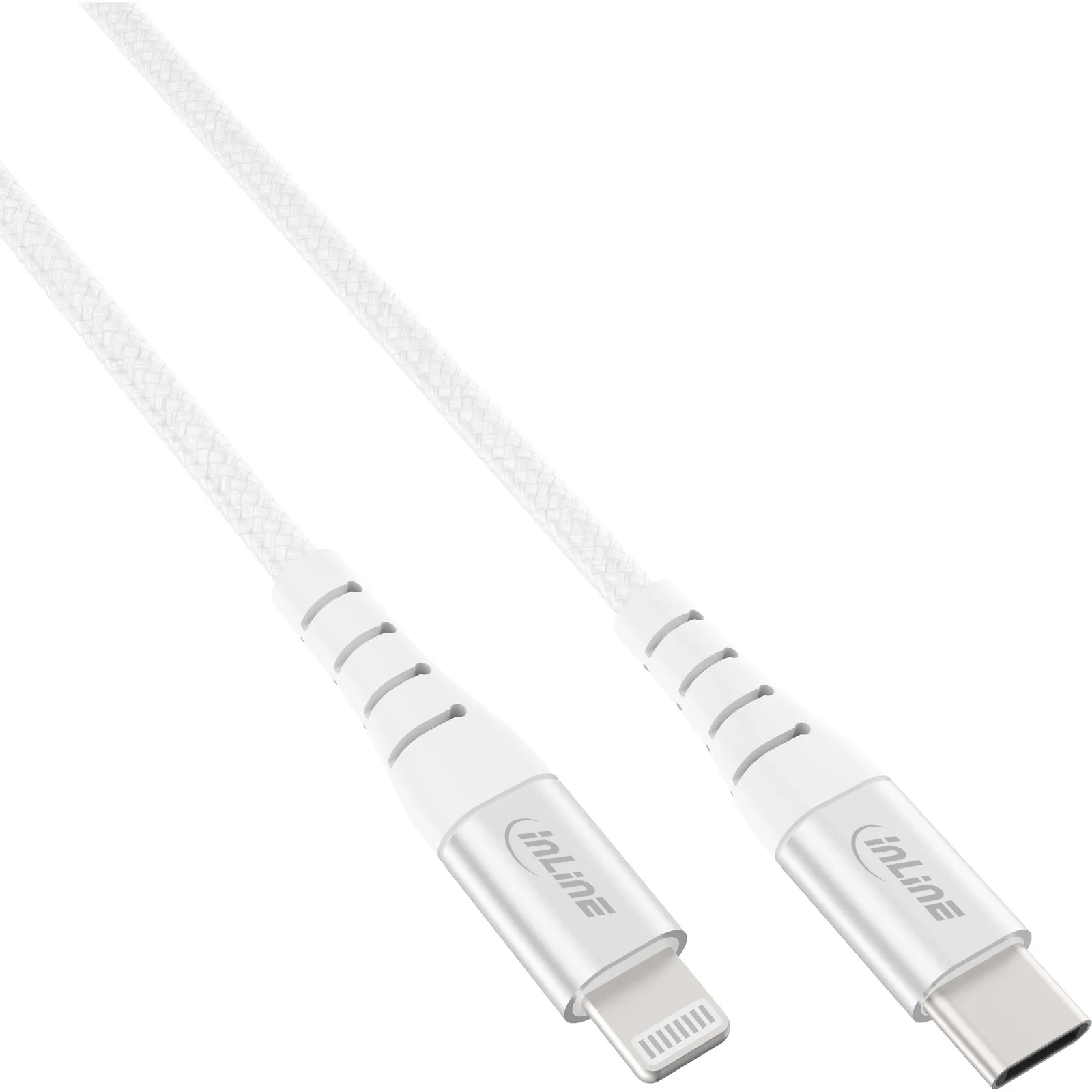 InLine USB-C Lightning Kabel - für iPad - iPhone - iPod - silber/Alu - 2m MFi, Ansicht 2