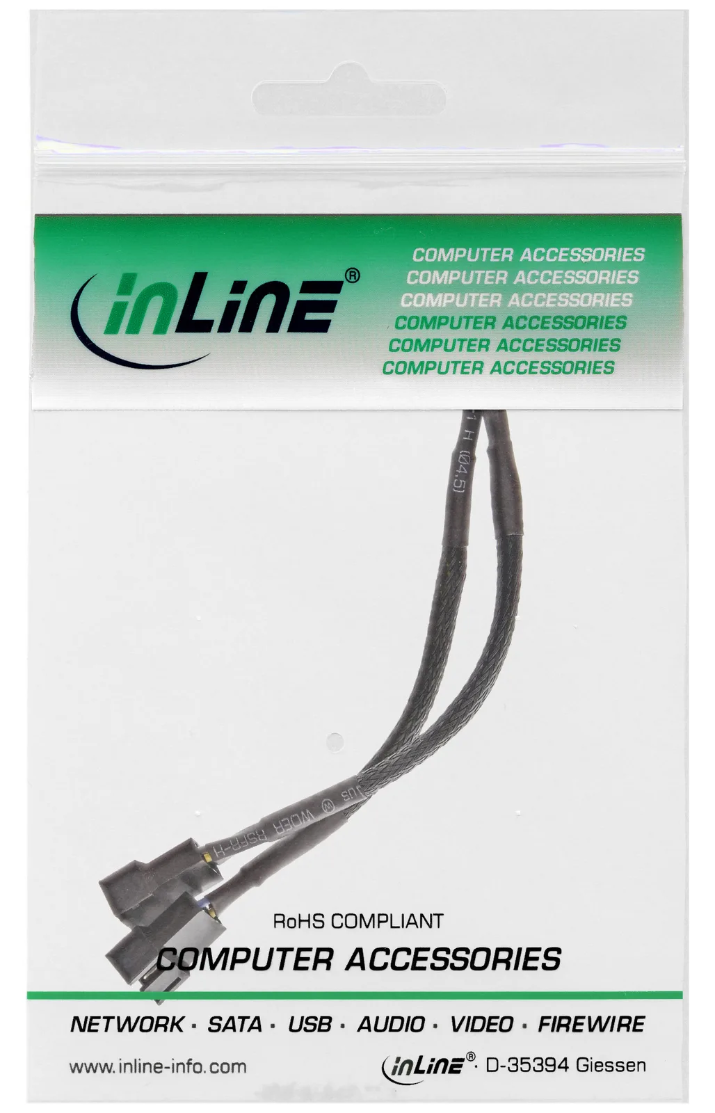 InLine Y-cable - Netzsplitter für Lüfter - 4-polig PWM (M), Ansicht 2