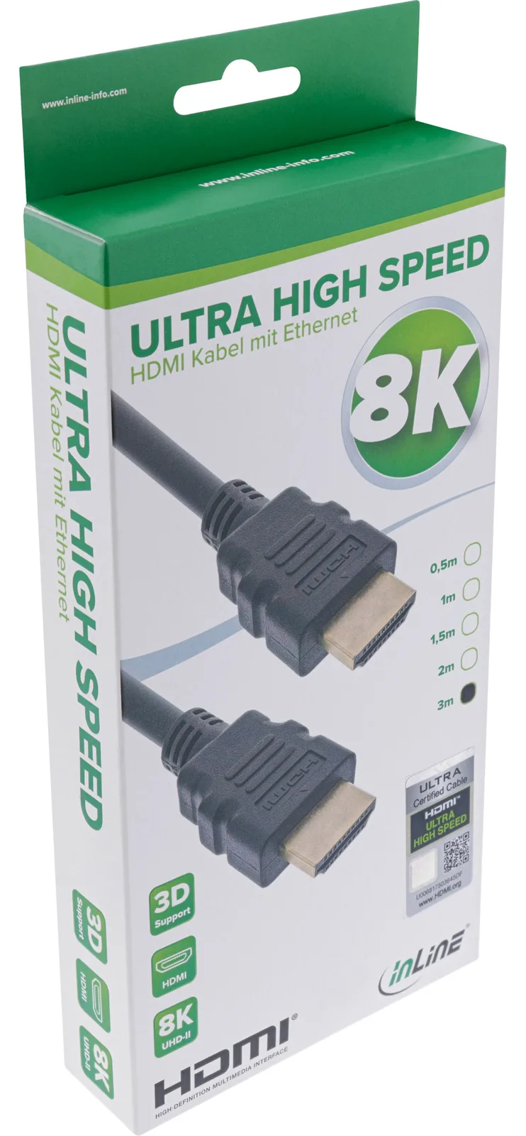InLine Zertifiziertes HDMI Kabel - Ultra High Speed HDMI - 8K4K - 1,5m, Ansicht 4