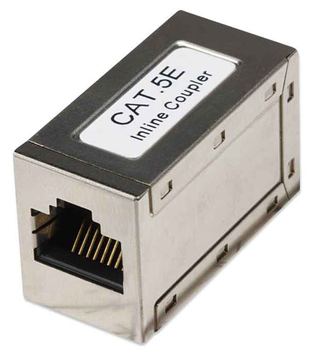 Intellinet Cat5e Inline-Kupplung, 8P8C Buchse auf 8P8C Buchse, FTP, Silber - Netzwerkkoppler - RJ-45 (W) von LumaTech
