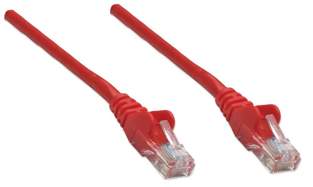 Intellinet Network Patch Cable, Cat6, 1m, Red, CCA, U/UTP, PVC, RJ45, Gold Plated Contacts, Snagless, Booted, Ansicht 4