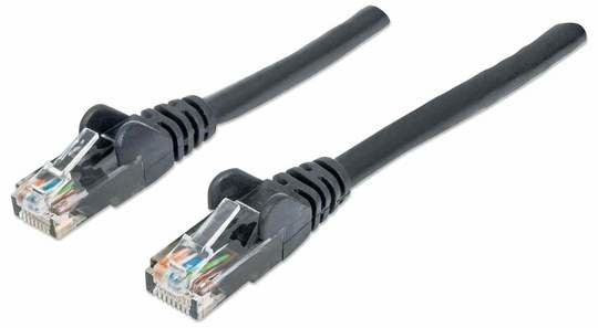 Intellinet Network Patch Cable, Cat6, 2m, Black, CCA, U/UTP, PVC, RJ45, Gold Plated Contacts, Snagless, Booted