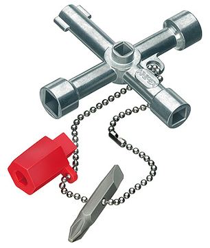 KNIPEX 00 11 03 - Metallisch - Rot - Druckgusszink - 4 Bein(e) - 4 Kopf/Köpfe - Kreis - Quadratisch - Dreieck - 5,6,8 mm von LumaTech