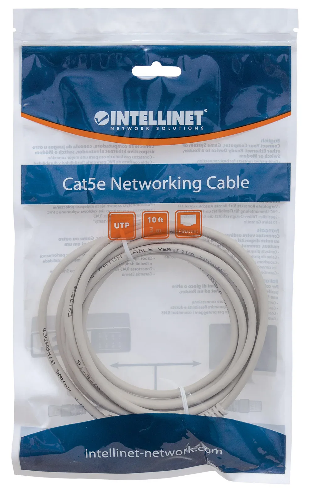 Intellinet Network Patch Cable, Cat6, 7.5m, Grey, CCA, U/UTP, PVC, RJ45 - Patch-Kabel - RJ-45 (M), Ansicht 4