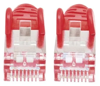 Intellinet Network Patch Cable, Cat6A, 2m, Red, Copper, S/FTP, LSOH / LSZH, PVC, RJ45, Gold Plated Contacts, Snagless, Ansicht 3