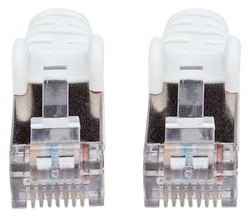Intellinet Network Patch Cable, Cat7 Cable/Cat6A Plugs, 0.25m, White, Copper, S/FTP, LSOH / LSZH, PVC, RJ45 von LumaTech