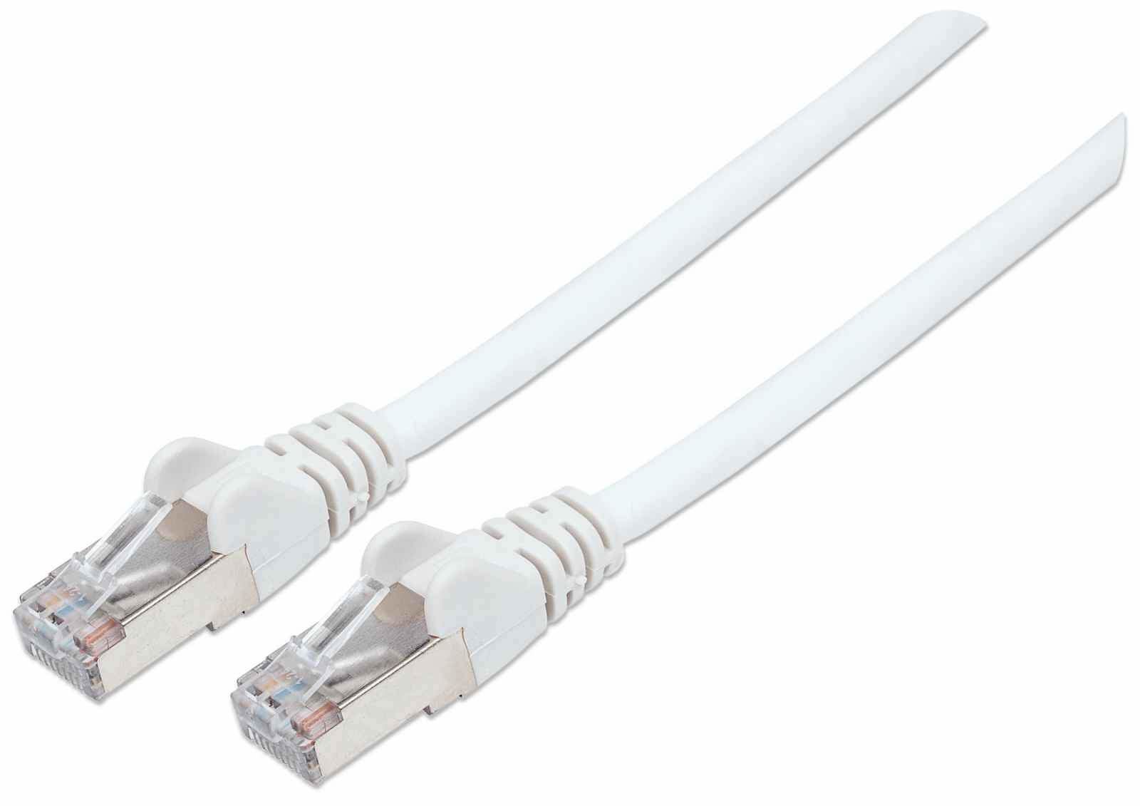 Intellinet Network Patch Cable, Cat7 Cable/Cat6A Plugs, 0.5m, White, Copper, S/FTP, LSOH / LSZH, PVC, RJ45
