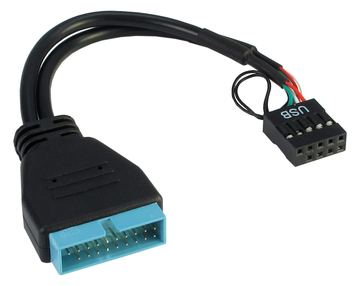 Inter-Tech Interner USB-Adapter - 9-poliger USB-Header (W) von LumaTech