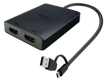 i-tec USB-A/USB-C Dual 4K HDMI Video Adapter 2x Display mit DisplayLink von LumaTech
