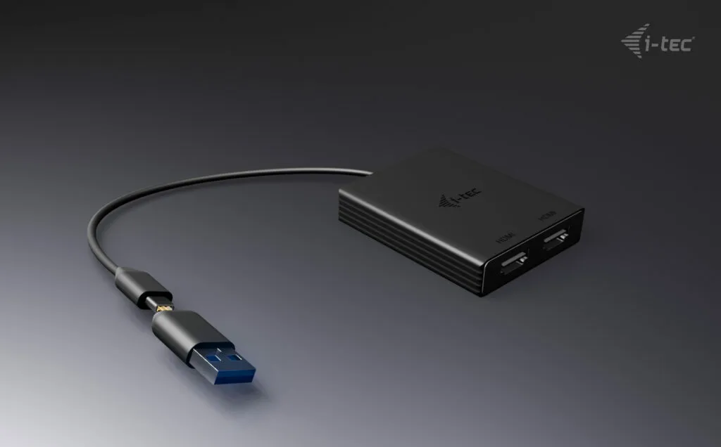 i-tec USB-A/USB-C Dual 4K HDMI Video Adapter 2x Display mit DisplayLink, Ansicht 3