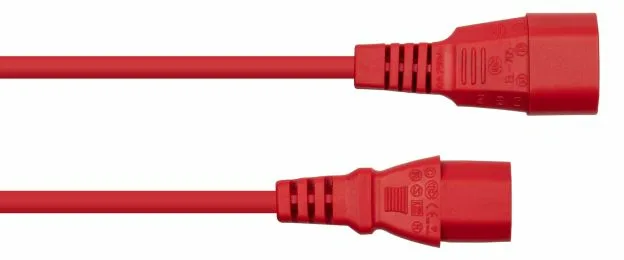 kabelmeister Kaltgeräteverlängerung C14 an rot - Kabel - Verlängerungskabel, Ansicht 4