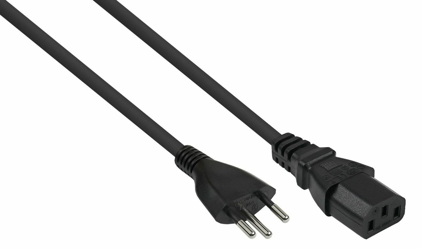 kabelmeister Netzkabel Schweiz Typ J an C5 schwarz - Kabel - Strom/Netzteil