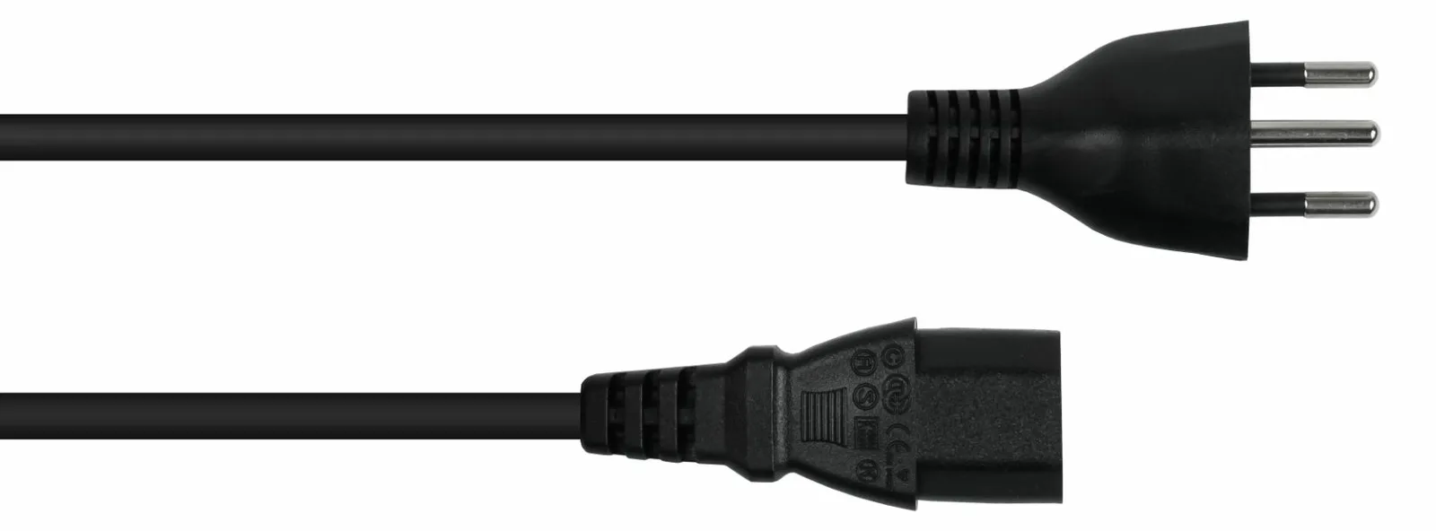 kabelmeister Netzkabel Schweiz Typ J an C5 schwarz - Kabel - Strom/Netzteil, Ansicht 2
