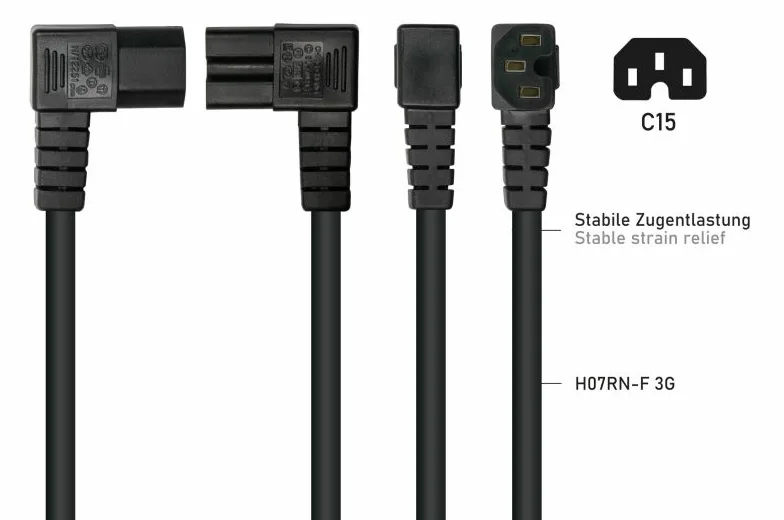 kabelmeister Schutzkon.-St. 90° gew. - C15 schw. - Kabel - Strom/Netzteil, Ansicht 4