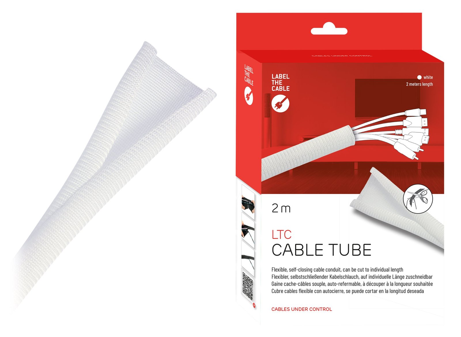 Label-the-cable LTC CABLE TUBE - Kabelschlauch - 2 m - weiß von LumaTech