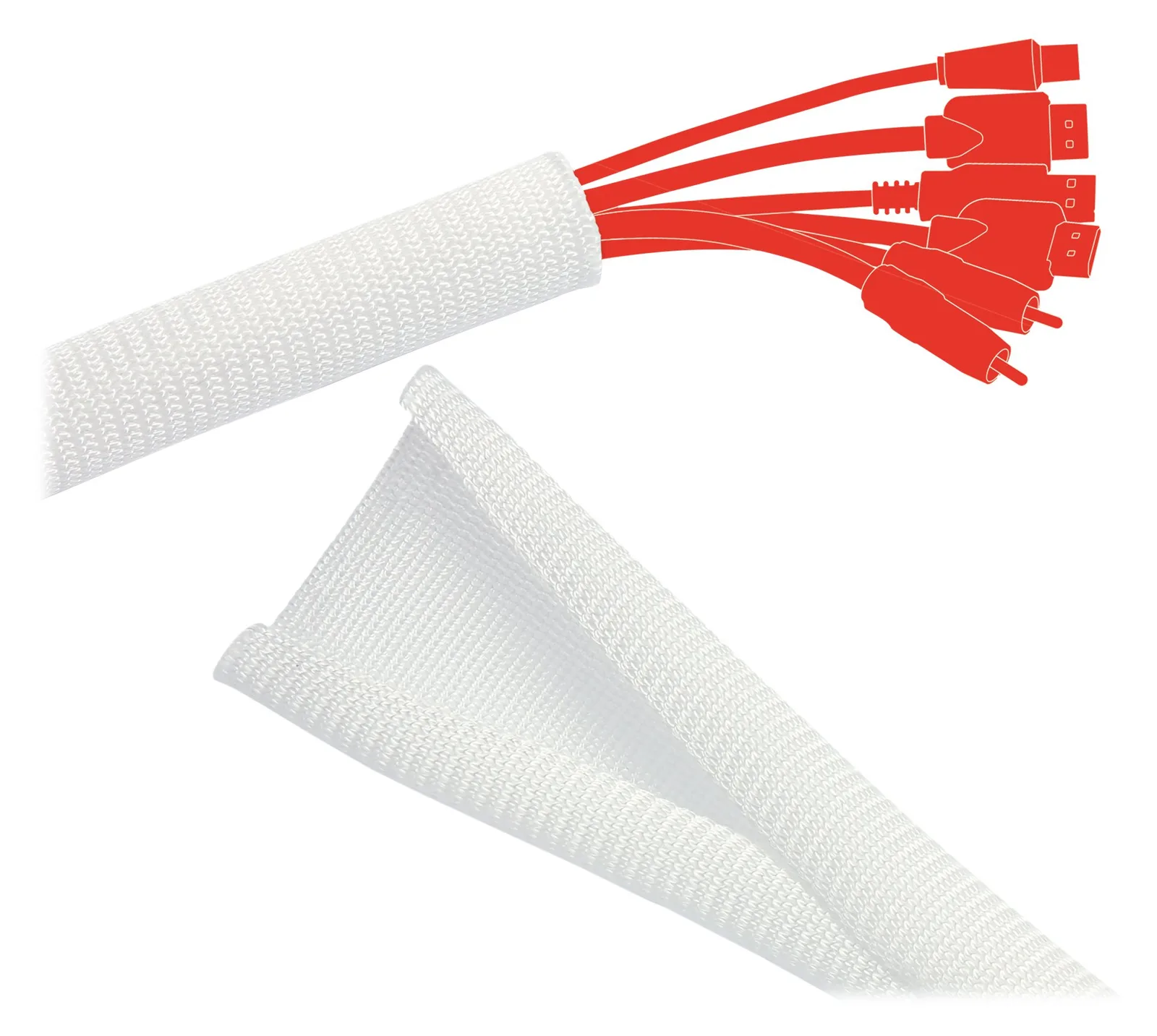 Label-the-cable LTC CABLE TUBE - Kabelschlauch - 2 m - weiß, Ansicht 3