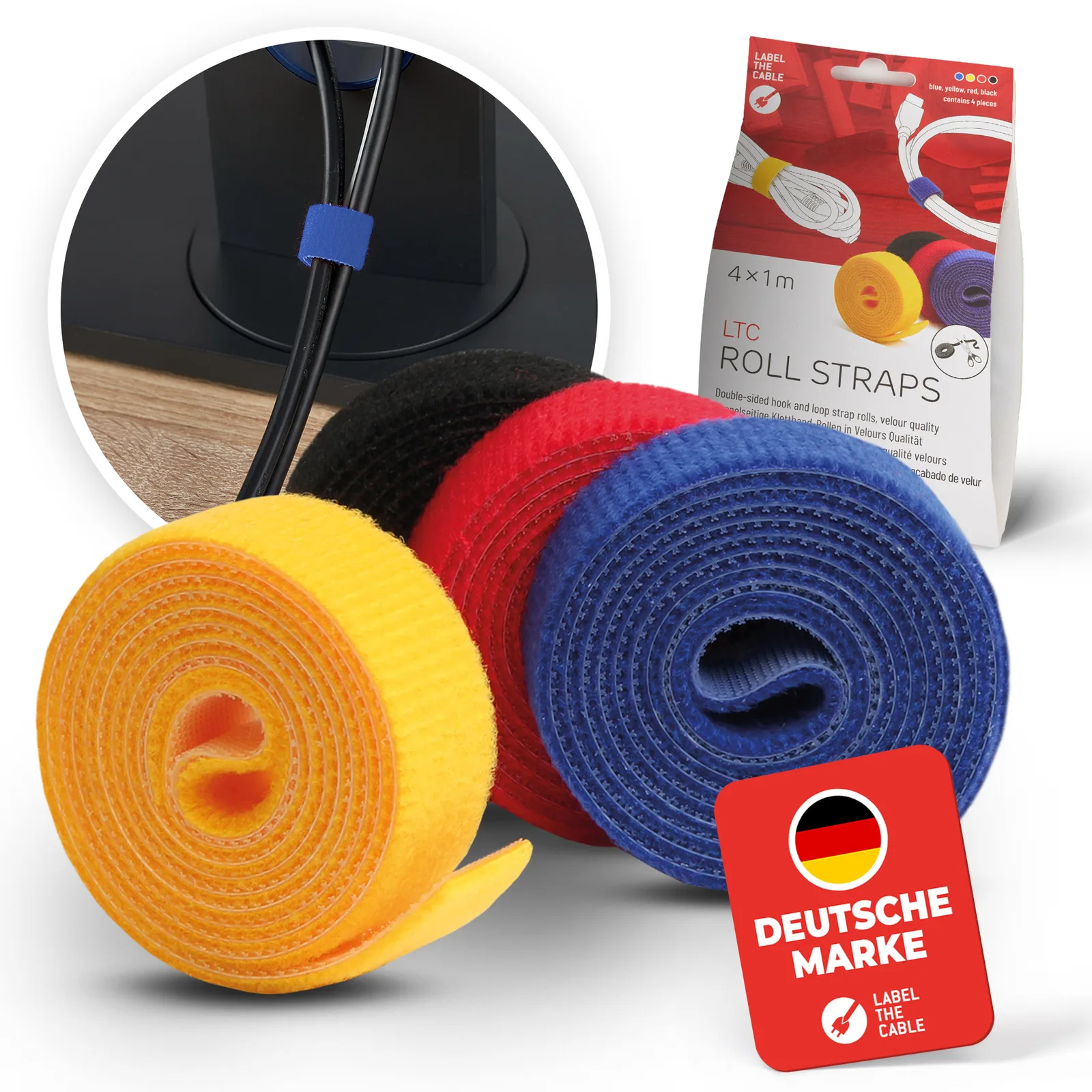 Label-the-cable LTC ROLL STRAP - Klettverschlussstreifen - weiß, Ansicht 5