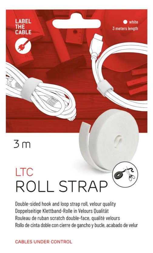Label-the-cable LTC ROLL STRAP - Klettverschlussstreifen - weiß von LumaTech