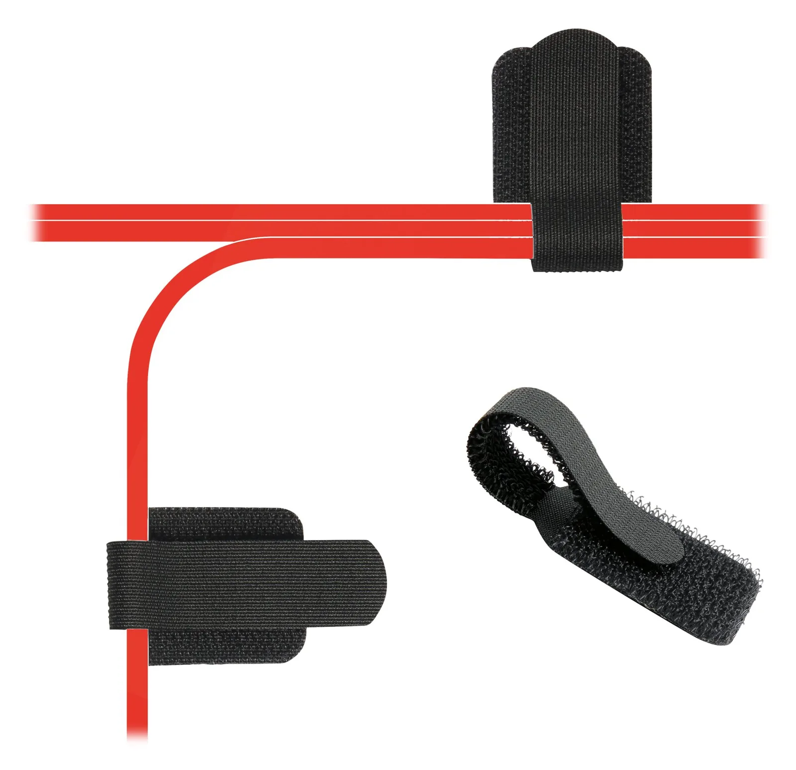 Label-the-cable LTC WALL STRAPS - Kabelhalter - Oberfläche montierbar, geeignet für Wandmontage - 9 cm - Schwarz, Ansicht 4