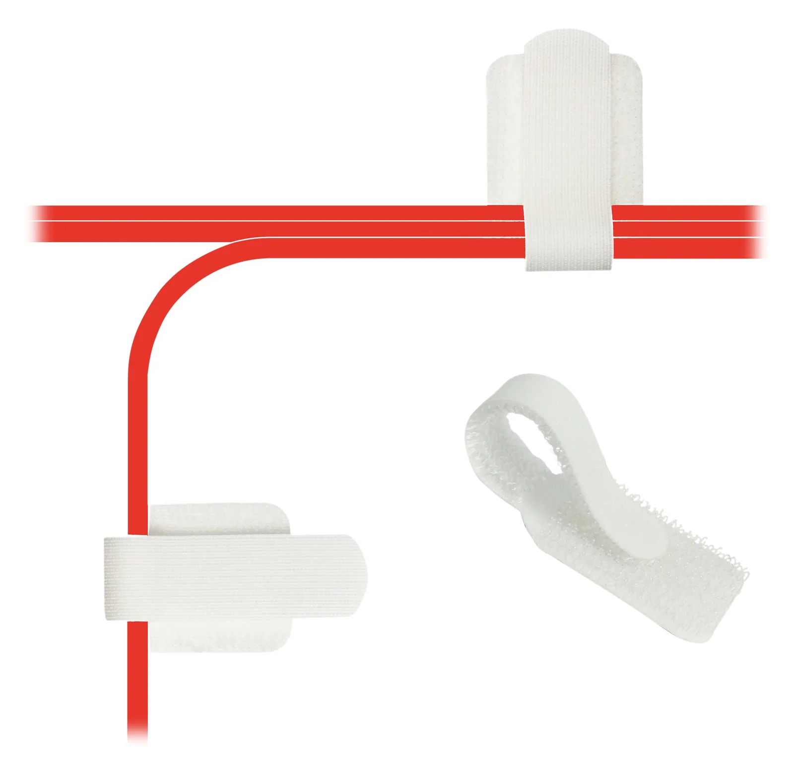 Label-the-cable LTC WALL STRAPS - Kabelhalter - Oberfläche montierbar, geeignet für Wandmontage - 9 cm - weiß, Ansicht 2
