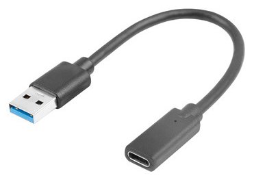 Lanberg AD-UC-UA-03 - 0,15 m - USB type A - USB Typ-C - USB 3.2 Gen 1 (3.1 Gen 1) - 5000 Mbit/s - Schwarz von LumaTech