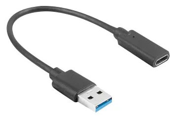Lanberg AD-UC-UA-03 - 0,15 m - USB type A - USB Typ-C - USB 3.2 Gen 1 (3.1 Gen 1) - 5000 Mbit/s - Schwarz, Ansicht 2