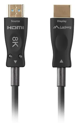 Lanberg CA-HDMI-30FB-0200-BK - 20 m - HDMI Typ A (Standard) - HDMI Typ A (Standard) - 48 Gbit/s - Schwarz, Ansicht 2