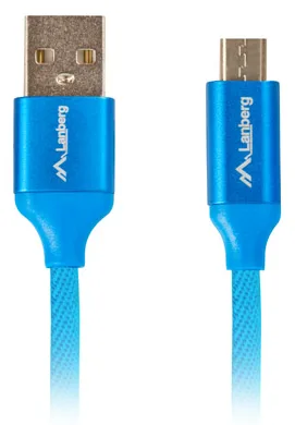 Lanberg CA-USBM-20CU-0010-BL - 1 m - Micro-USB A - USB A - USB 2.0 - 0,48 Gbit/s - Blau, Ansicht 2