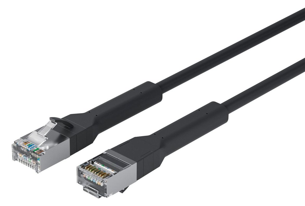 Lanview Bendable booted Halogenfree LSZH CAT6A U/FTP Black - Kabel - Netzwerk