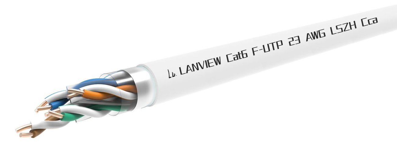 Lanview Cat6 F-UTP Network Cable 4x2xAWG23 LSZH white - Kabel - Netzwerk