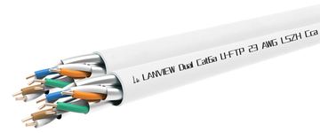 Lanview Cat6a U-FTP Dual Network Cable 4x2xAWG23 LSZH white - Kabel - Netzwerk von LumaTech
