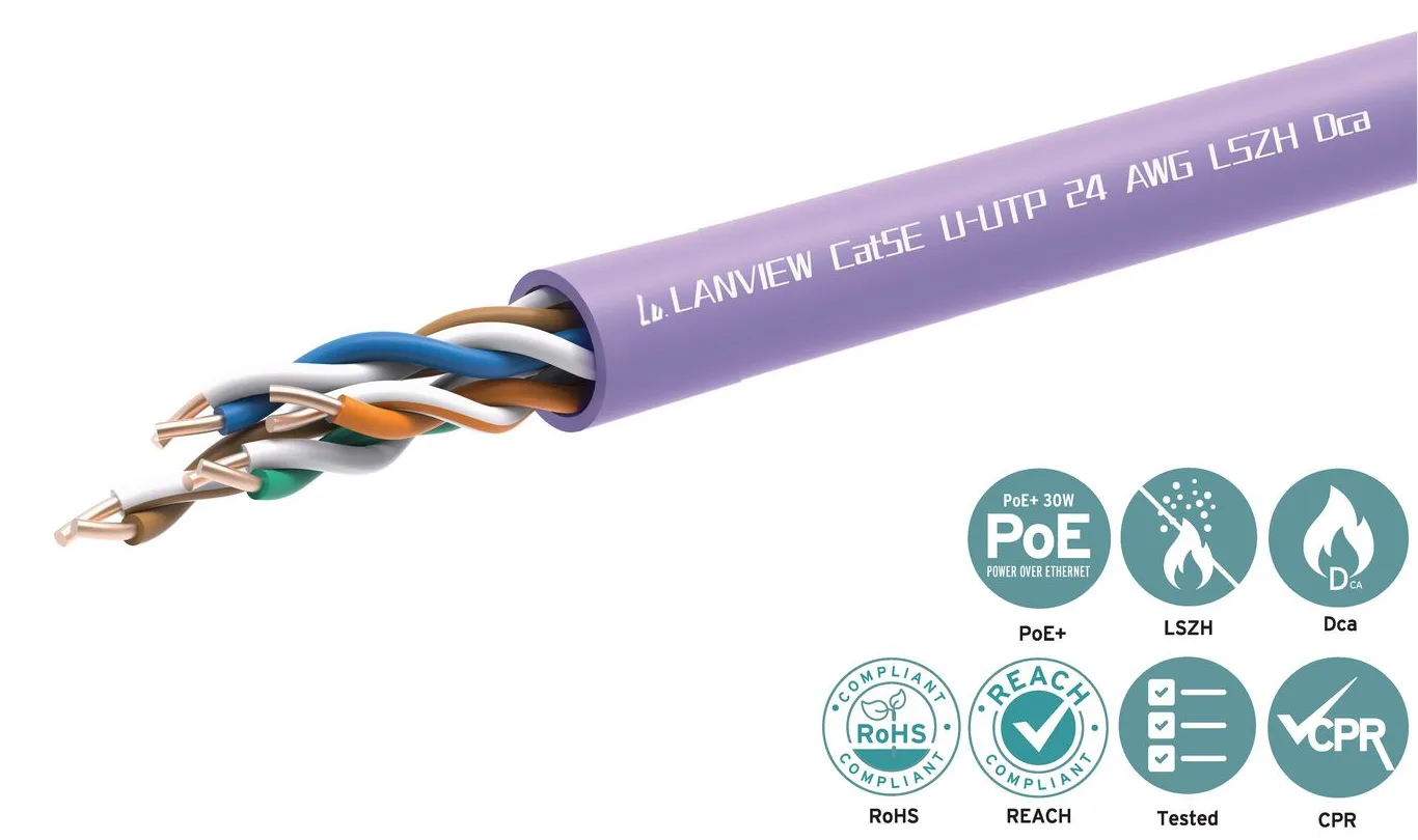 Lanview LVN122152 - 305 m - Cat5e - Violett, Ansicht 2