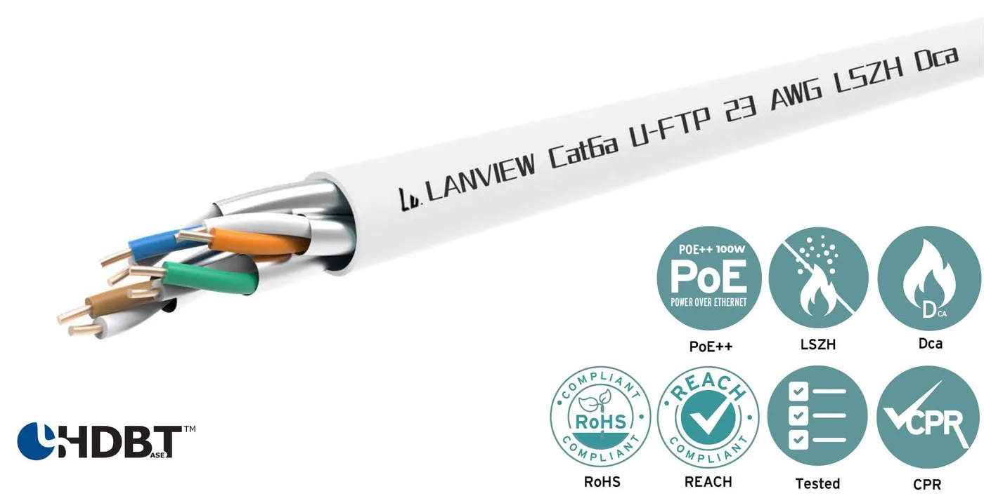 Lanview LVN122432 - 305 m - Cat6a - U/FTP (STP) - Weiß, Ansicht 4