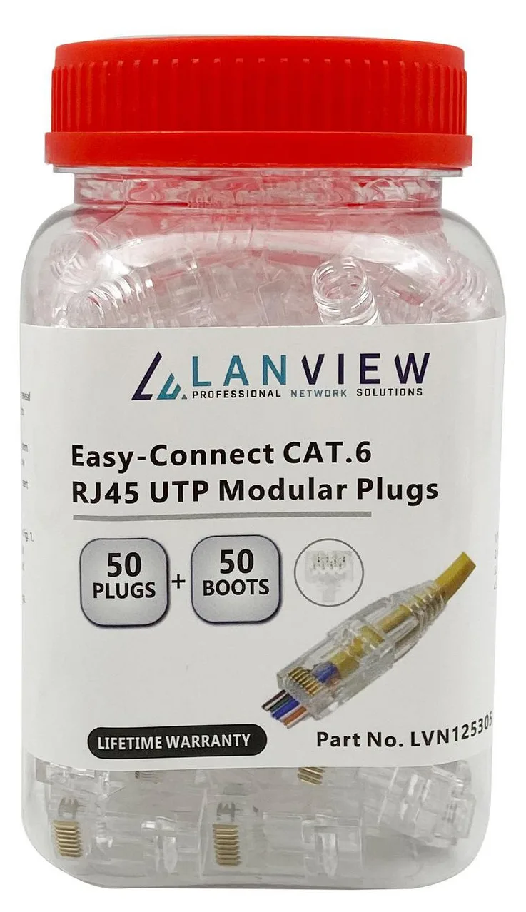 Lanview LVN125305 - RJ45 - Transparent - Männlich - Gerade - Cat6 - U/UTP (UTP), Ansicht 3