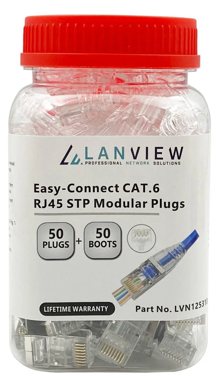 Lanview LVN125310 - RJ45 - Transparent - Männlich - Gerade - Cat6 - S/UTP (STP), Ansicht 5