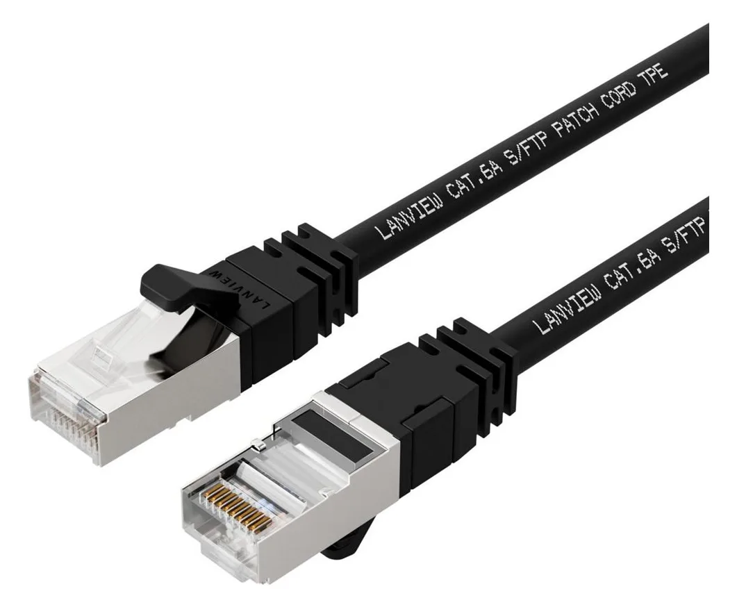 Lanview LV-SFTP6A20B - 20 m - S/FTP (S-STP) - Schwarz, Ansicht 3