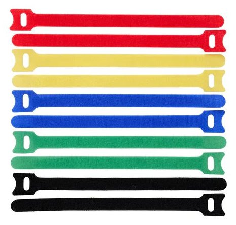 Lanview LVT-CABLESTRAPS1512-10MULTI - Kabelbinder mit Klettverschluss - Polypropylen (PP) - Mehrfarbig von LumaTech