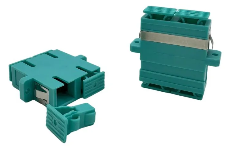Lanview SC/UPC Female - OM3 Duplex Fibre Adapter Aqua - Adapter - Multimode-Faser, Ansicht 2