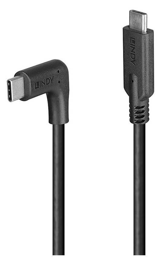 Lindy 0.5m USB 3.2 Typ C Kabel 90° gewinkelt - Kabel - Digital/Daten von LumaTech