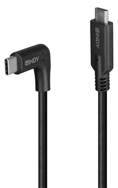 Lindy 0.5m USB 3.2 Typ C Kabel 90° gewinkelt - Kabel - Digital/Daten, Ansicht 2