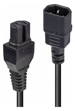 Lindy 30314 - 2 m - C14-Koppler - C15-Koppler - H05VV-F3G von LumaTech