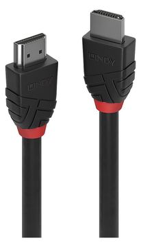 Lindy Anthra Line - HDMI-Kabel - HDMI männlich zu HDMI männlich - 0.5 m - Dreifachisolierung - Schwarz - rund von LumaTech