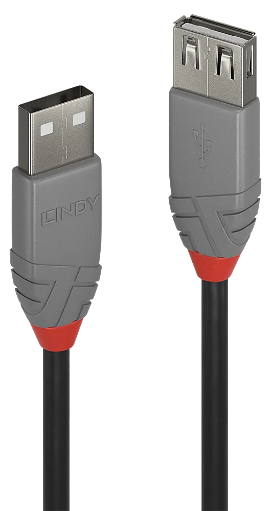 Lindy Anthra Line - USB-Verlängerungskabel - USB (M) - 2 m schwarz, Ansicht 4
