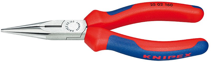 KNIPEX 25 02 140 - Diagonale Zange - Chrom-Vanadium-Stahl - Kunststoff - Blau - Rot - 140 mm - 109 g