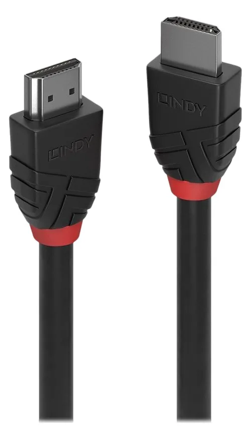 Lindy Black Line - HDMI-Kabel - HDMI männlich zu HDMI männlich - 1 m - Dreifachisolierung - Schwarz - rund, Ansicht 4