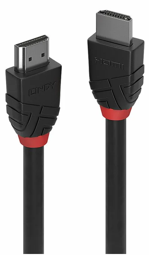 Lindy Black Line - Standard - HDMI-Kabel - HDMI männlich zu HDMI männlich - 10 m - Dreifachisolierung - Schwarz - rund, Ansicht 3