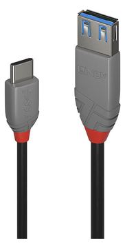 Lindy Black Line - USB-Kabel - USB-C (M) bis USB Typ A (W) von LumaTech