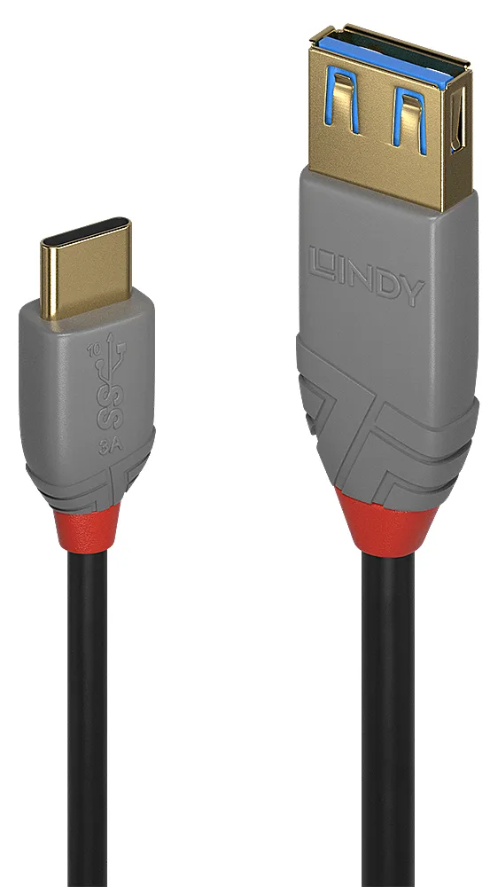 Lindy Black Line - USB-Kabel - USB-C (M) bis USB Typ A (W), Ansicht 2